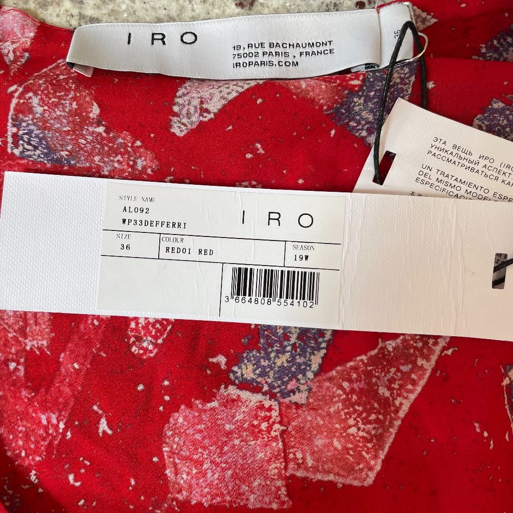 Defferri ruched printed silk-blend chiffon mini dress from IRO - Picture 10 of 12